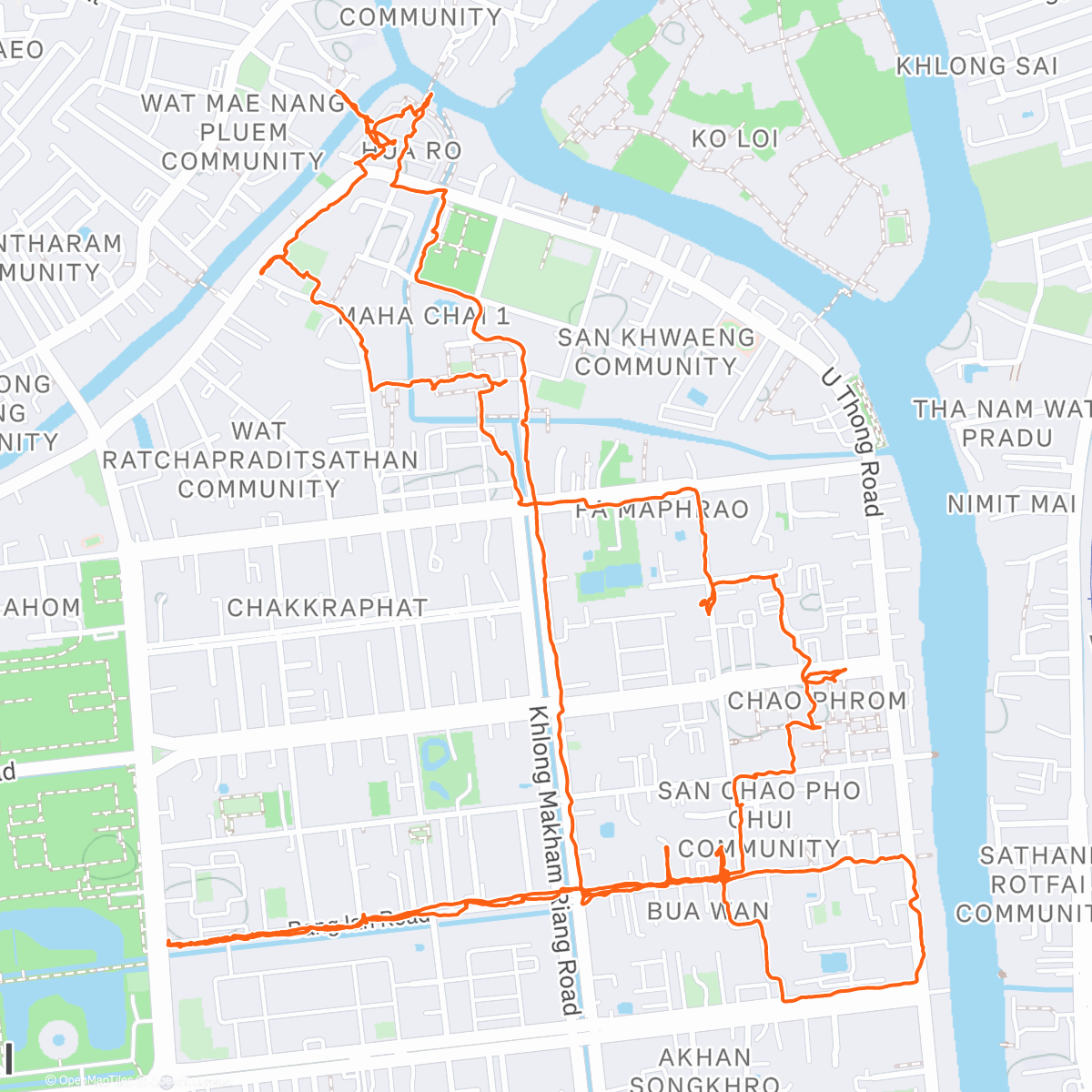 Map of the activity, Ayutthaya