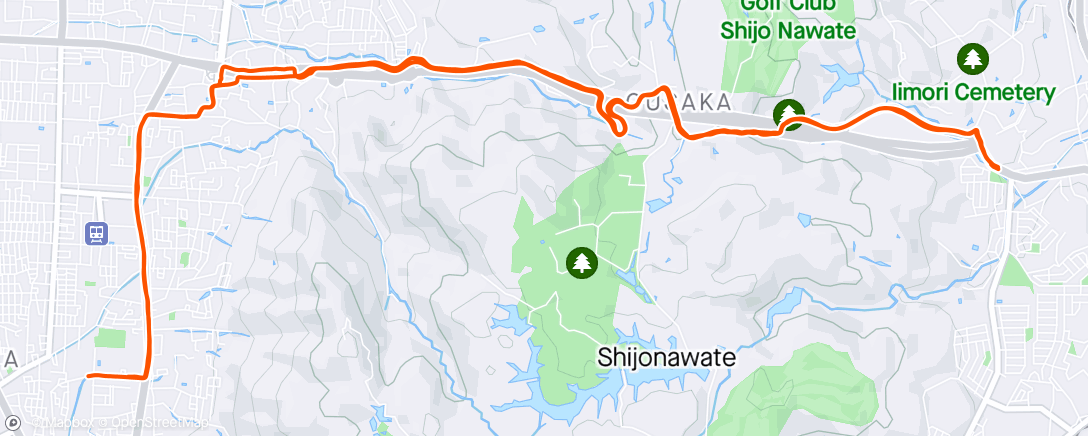 Map of the activity, ママチャリ清滝、スカンポ採りながら
