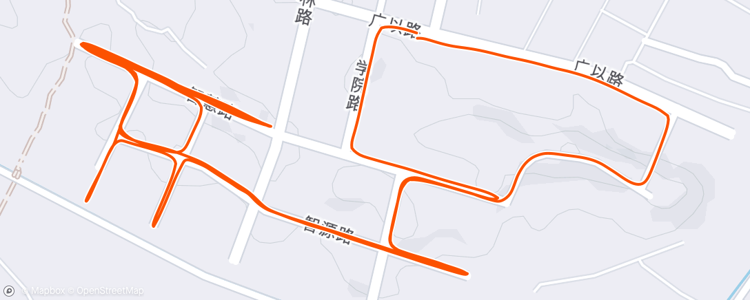 Map of the activity, Morning Run