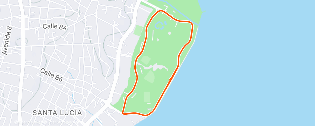 Map of the activity, Caimanera duatlon