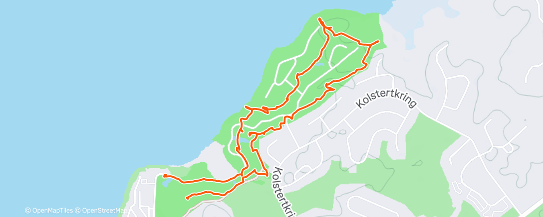 Map of the activity, Morning Golf