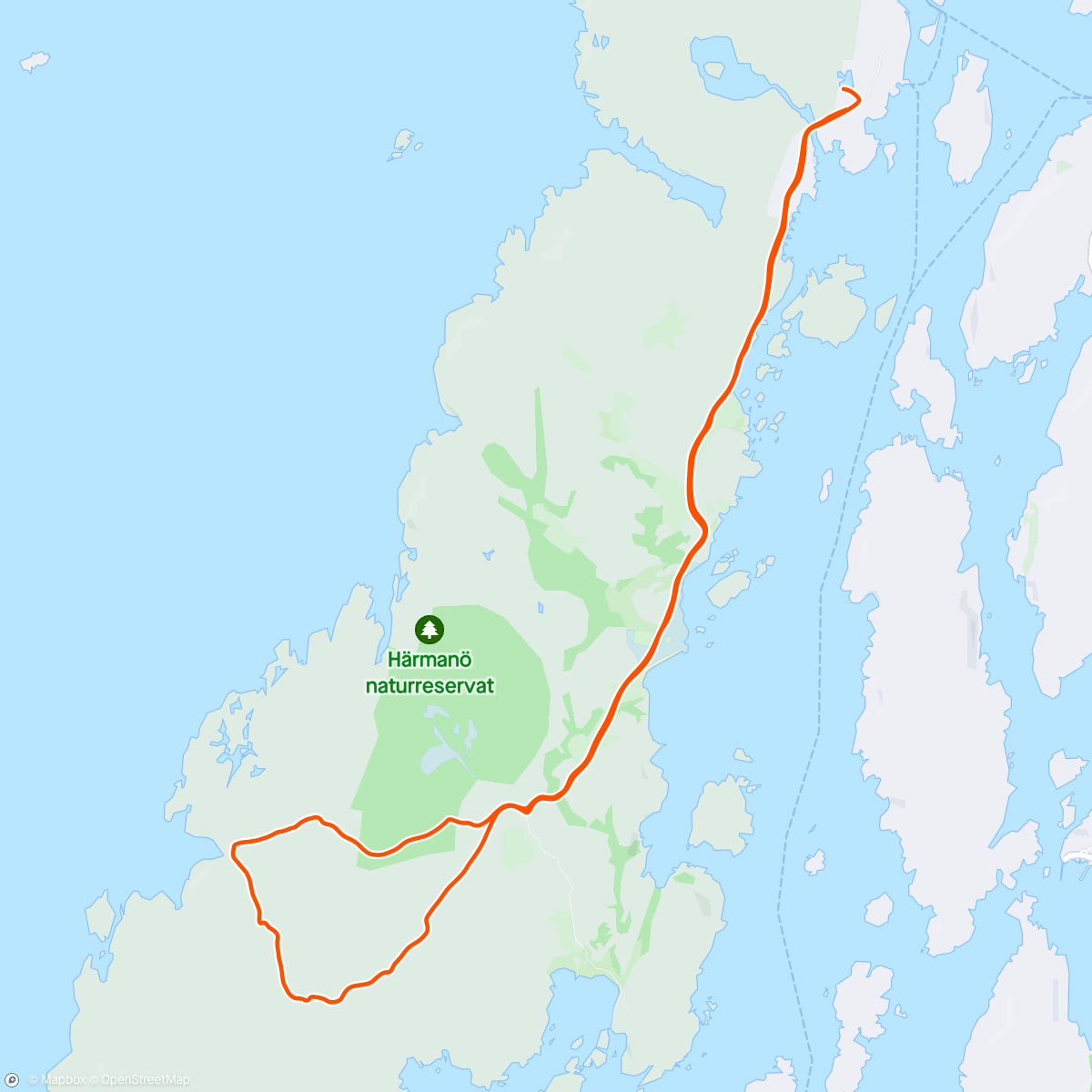 Map of the activity, Not Cycling