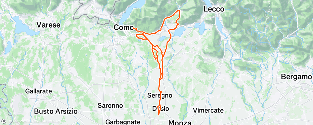 Map of the activity, Giro mattutino