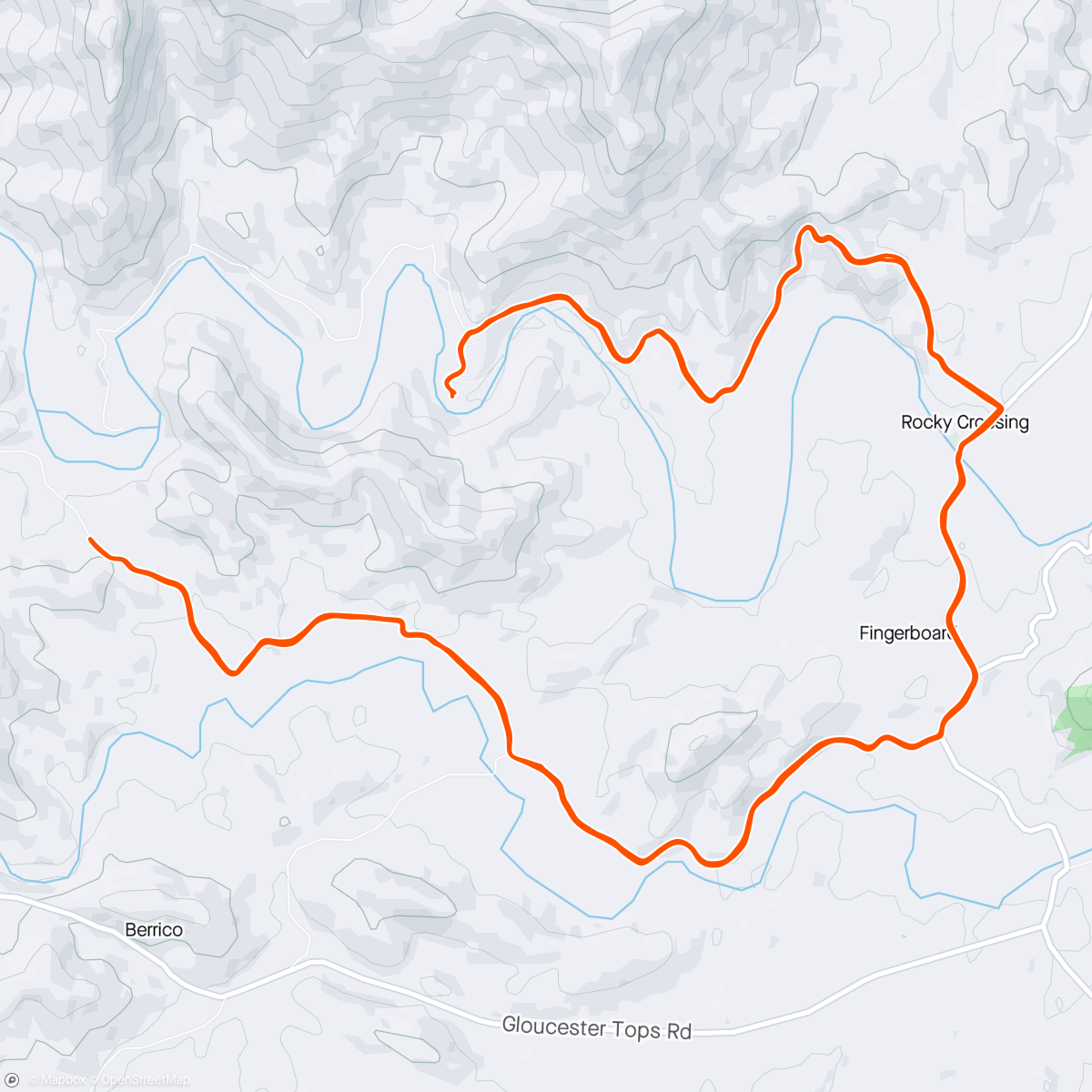 Mapa da atividade, Barrington Country roads