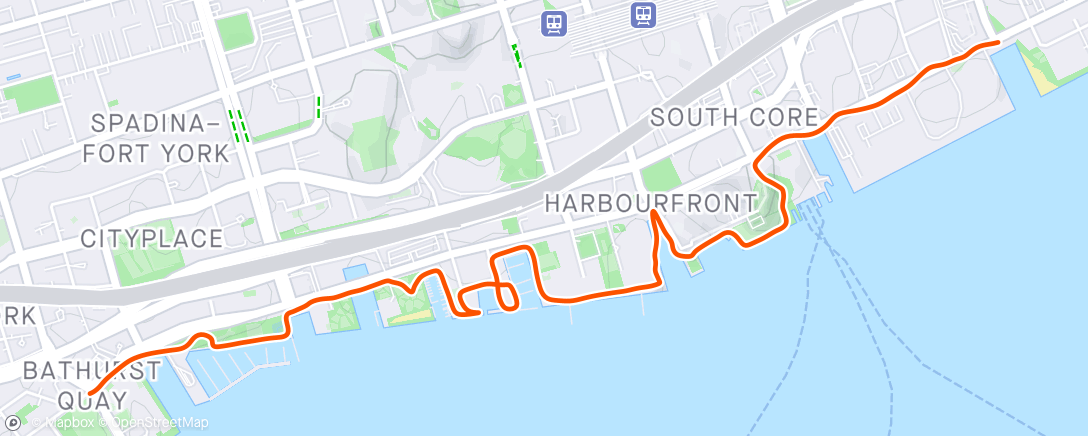 Map of the activity, 4km of Toronto waterfront