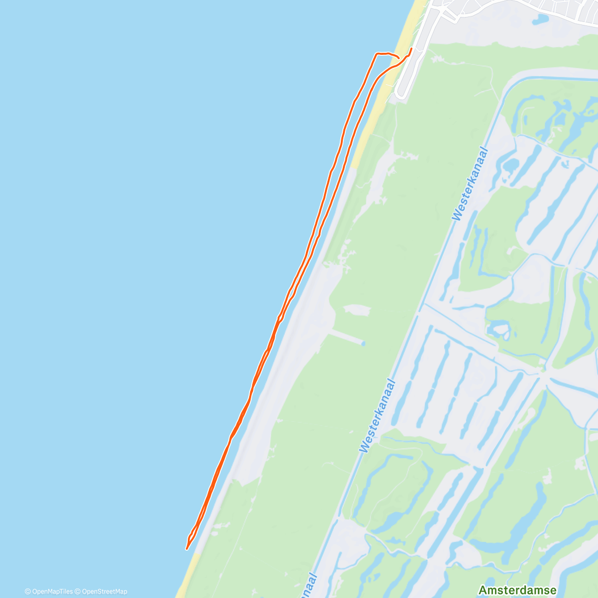 Map of the activity, Ochtendloop met Tazz