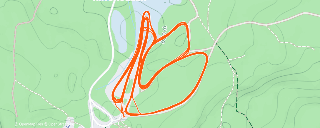 Map of the activity, Skate, forsøk på intervall med/bak Knekten