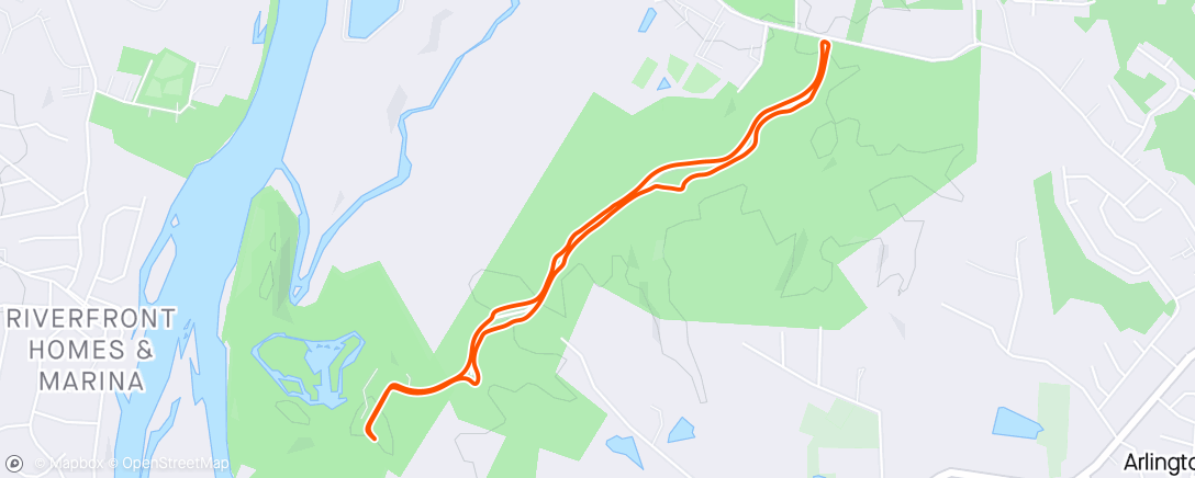 Map of the activity, Parkway Trail Run