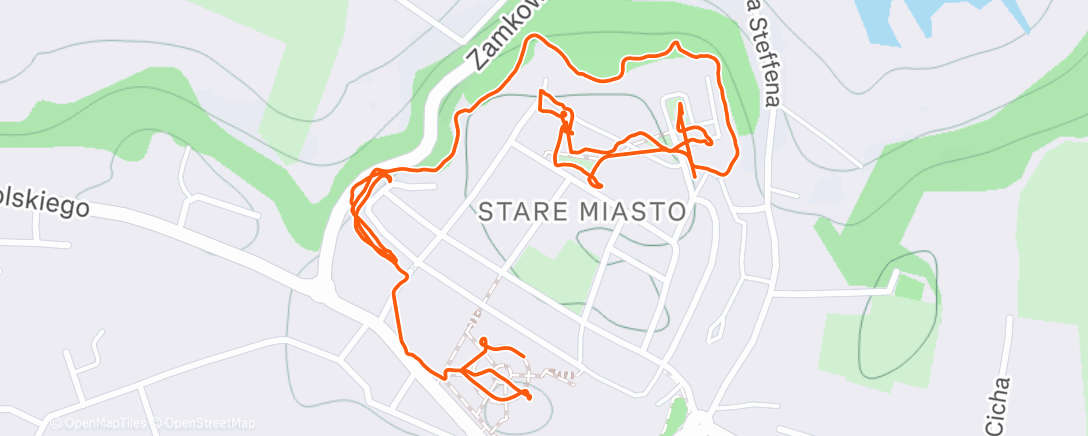 Map of the activity, Afternoon Walk