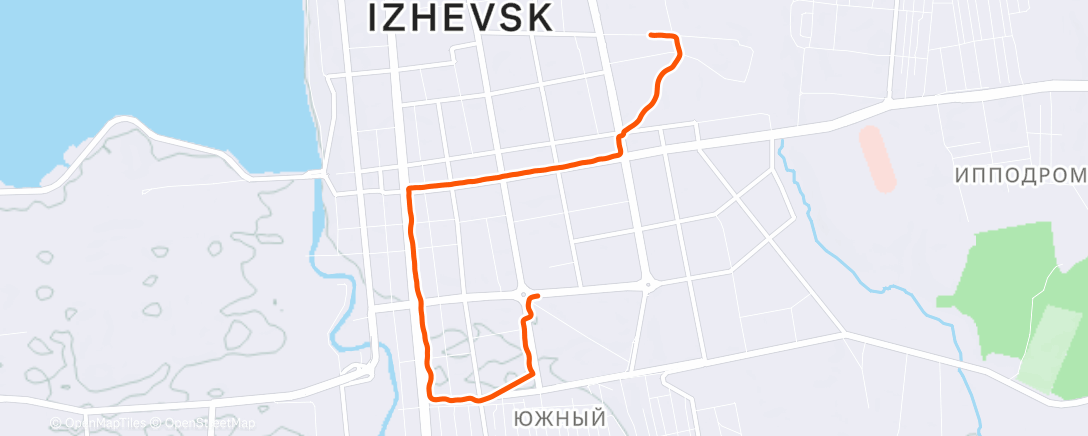 Map of the activity, Дневной забег