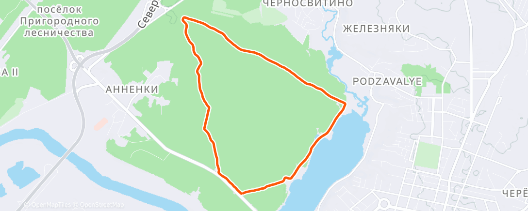 Map of the activity, Ночной забег
