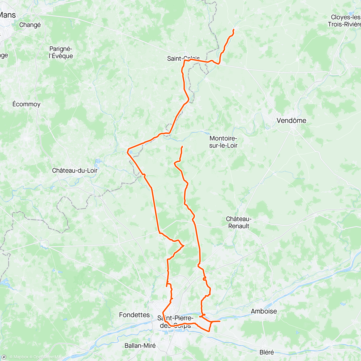 アクティビティ「Périple vélo jour 2」の地図