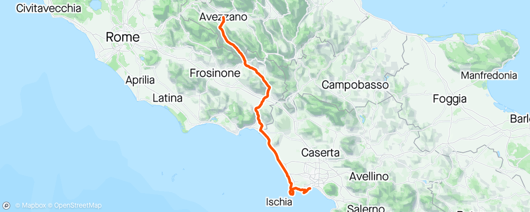 Map of the activity, Giro d’Italia - Stage 9
