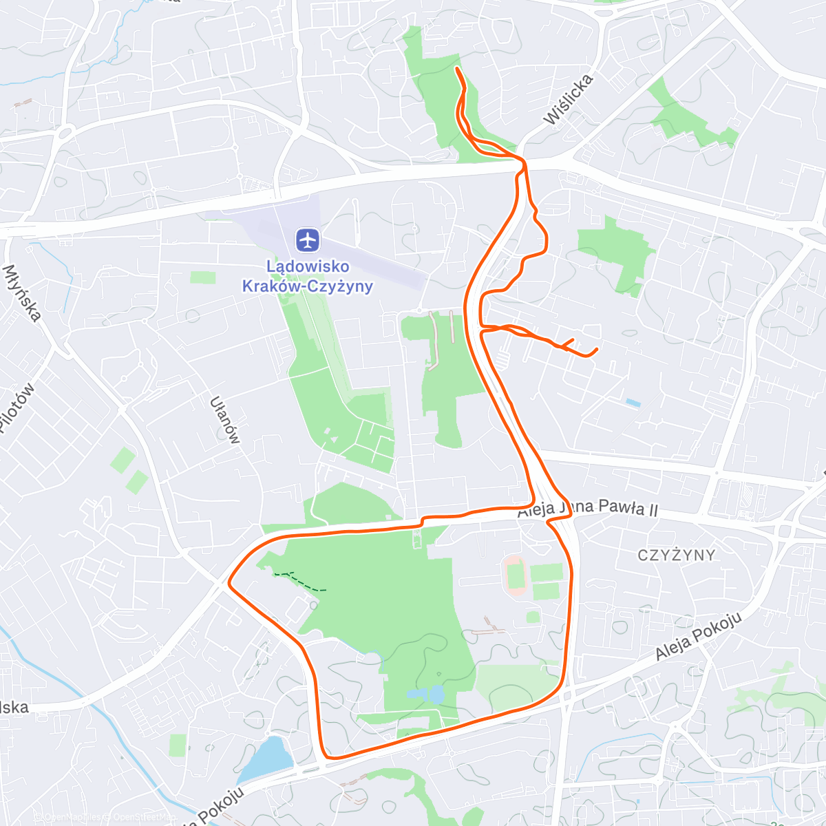 Map of the activity, 7| Rozbieganie + SB 10x100/100m