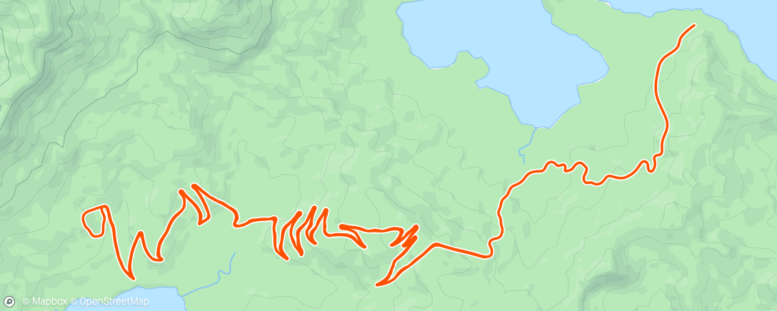 Mappa dell'attività Road to Sky in Watopia