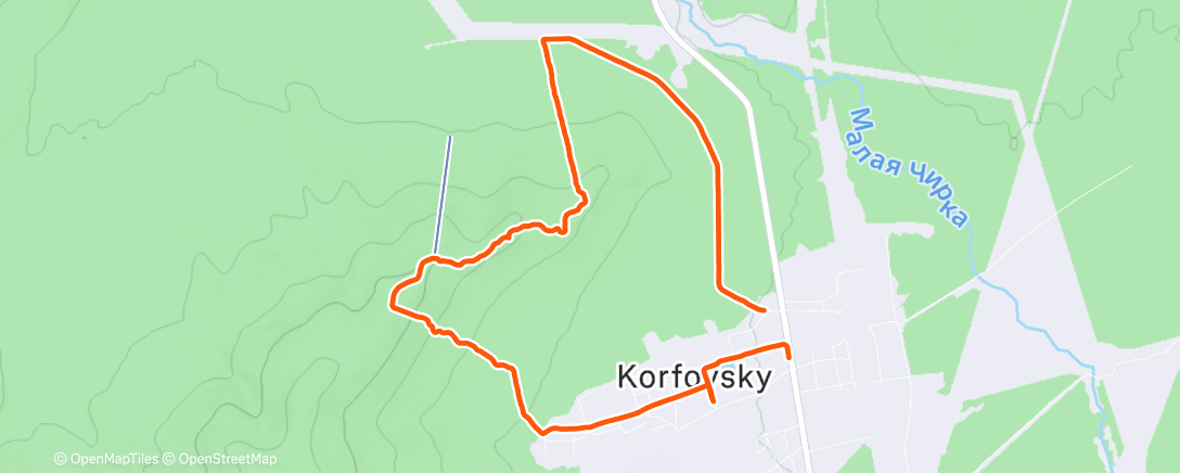 Map of the activity, Утренний забег