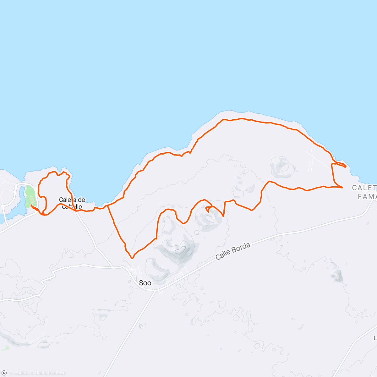 Map of the activity, Famara 🌋 MTB