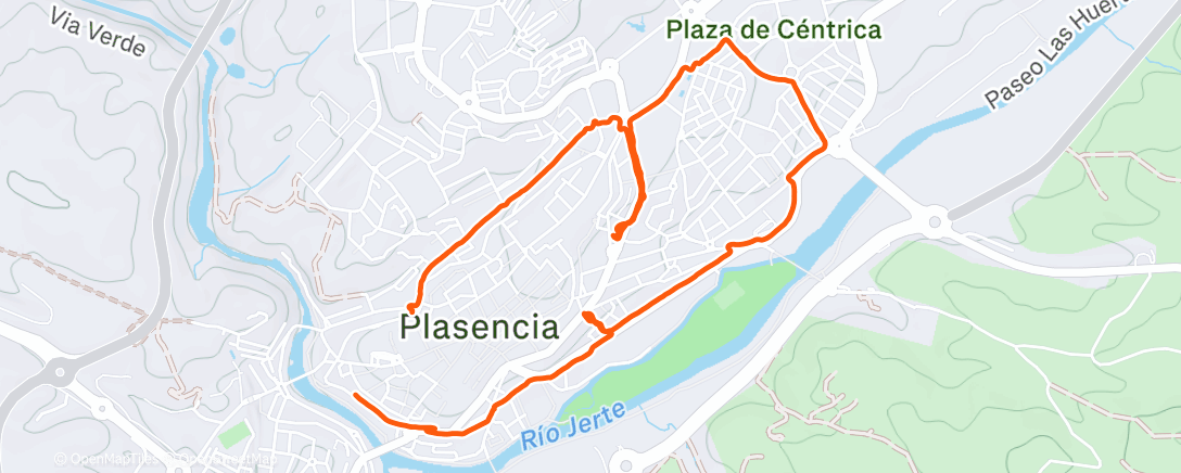 Map of the activity, Paseo,  amigas y ☕