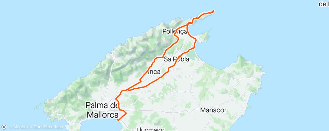 Map of the activity, Can Pastilla - Fyret Formentor, Dag 6