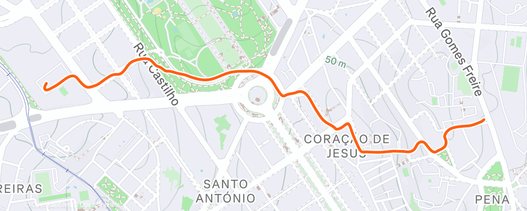 Карта физической активности (Passeio matinal)