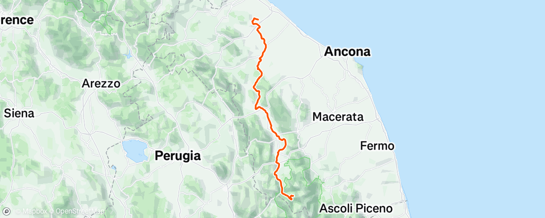 Map of the activity, Tirreno Adriatico st6