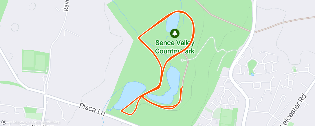 Map of the activity, Sence Valley parkrun