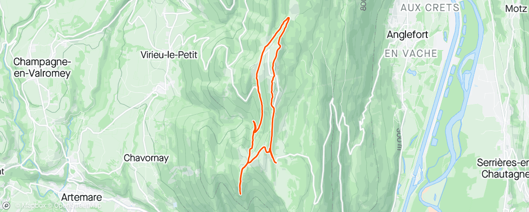 Map of the activity, Grand Colombier