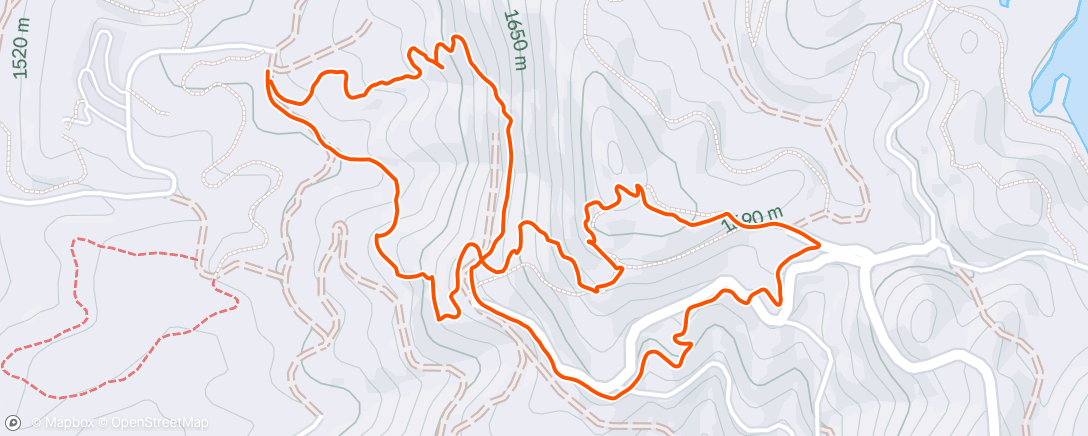 Map of the activity, Second lap for Blue. Blue insisted on one more loop.