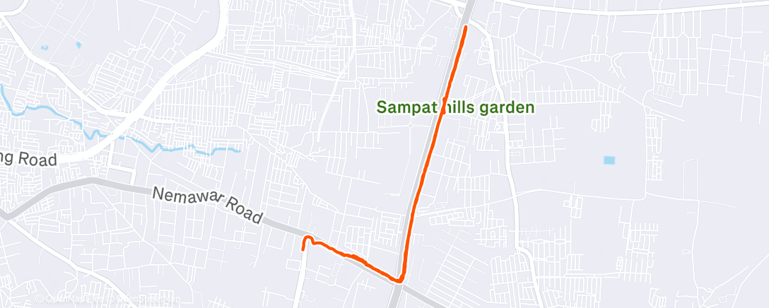 Map of the activity, Morning Run