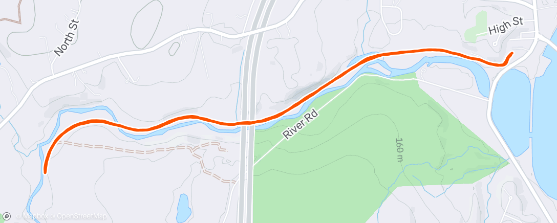 Map of the activity, Afternoon Run