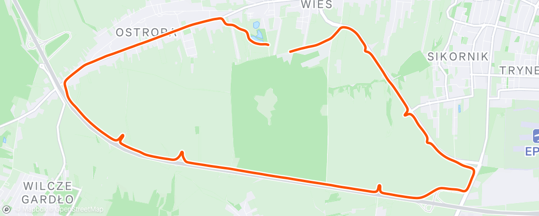 Map of the activity, Lunch Run