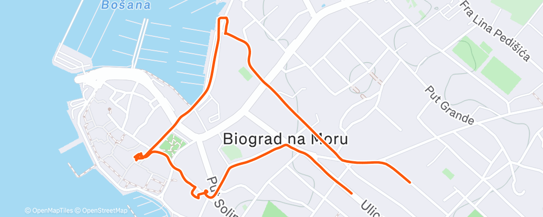 Map of the activity, Morning Walk