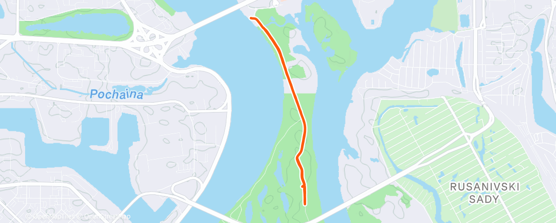 Map of the activity, Morning Run