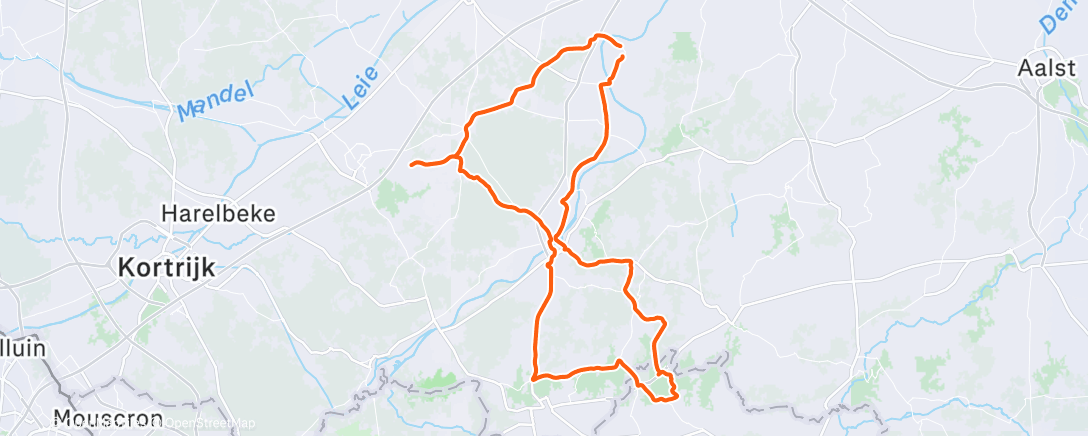 Map of the activity, Fietsen