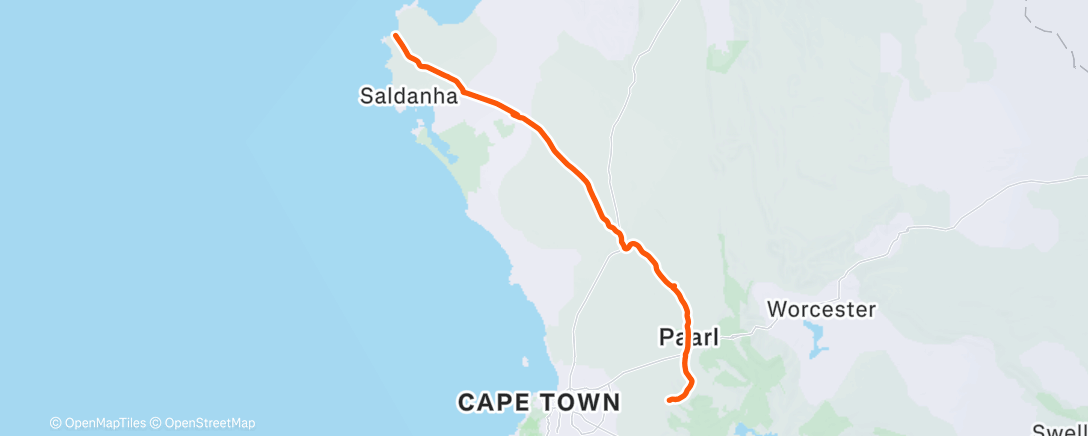 Map of the activity, Morning Ride