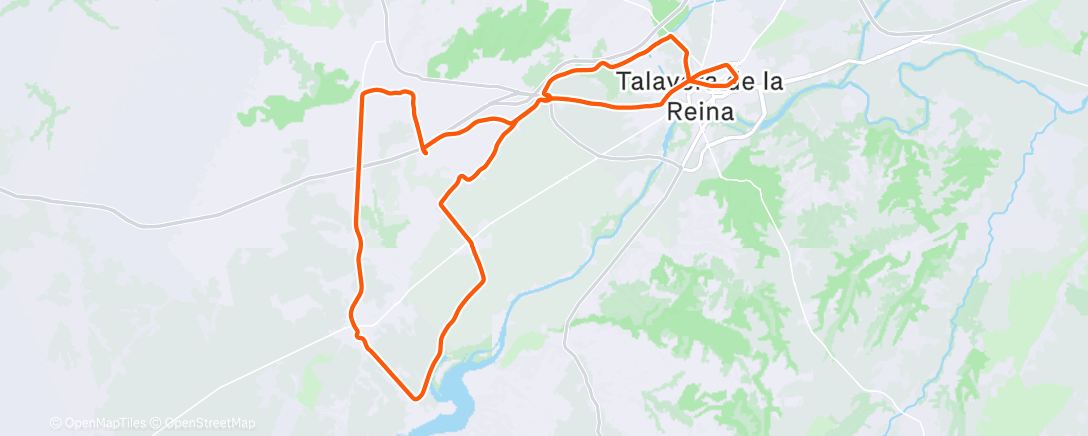 Map of the activity, Bicicleta por la mañana