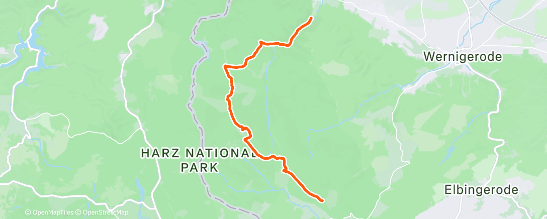 Map of the activity, Brockenwanderung