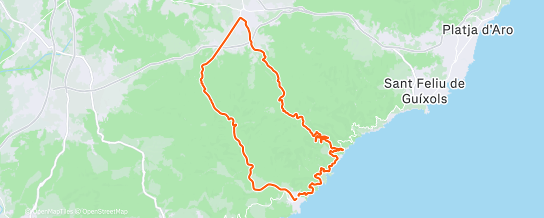 Map of the activity, Sortie vélo dans l'après-midi
