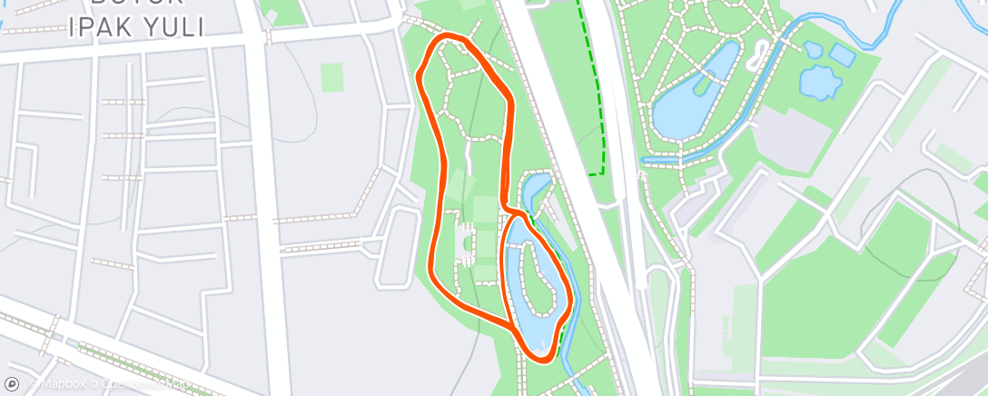 Map of the activity, Morning run with TR