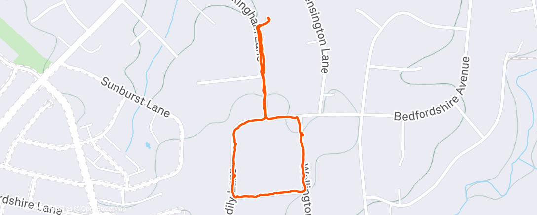 Map of the activity, Afternoon Walk