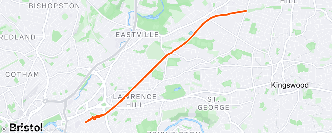 Map of the activity, Afternoon Run