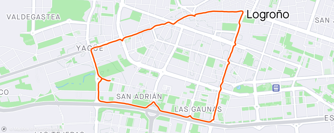 Map of the activity, Morning run with RR