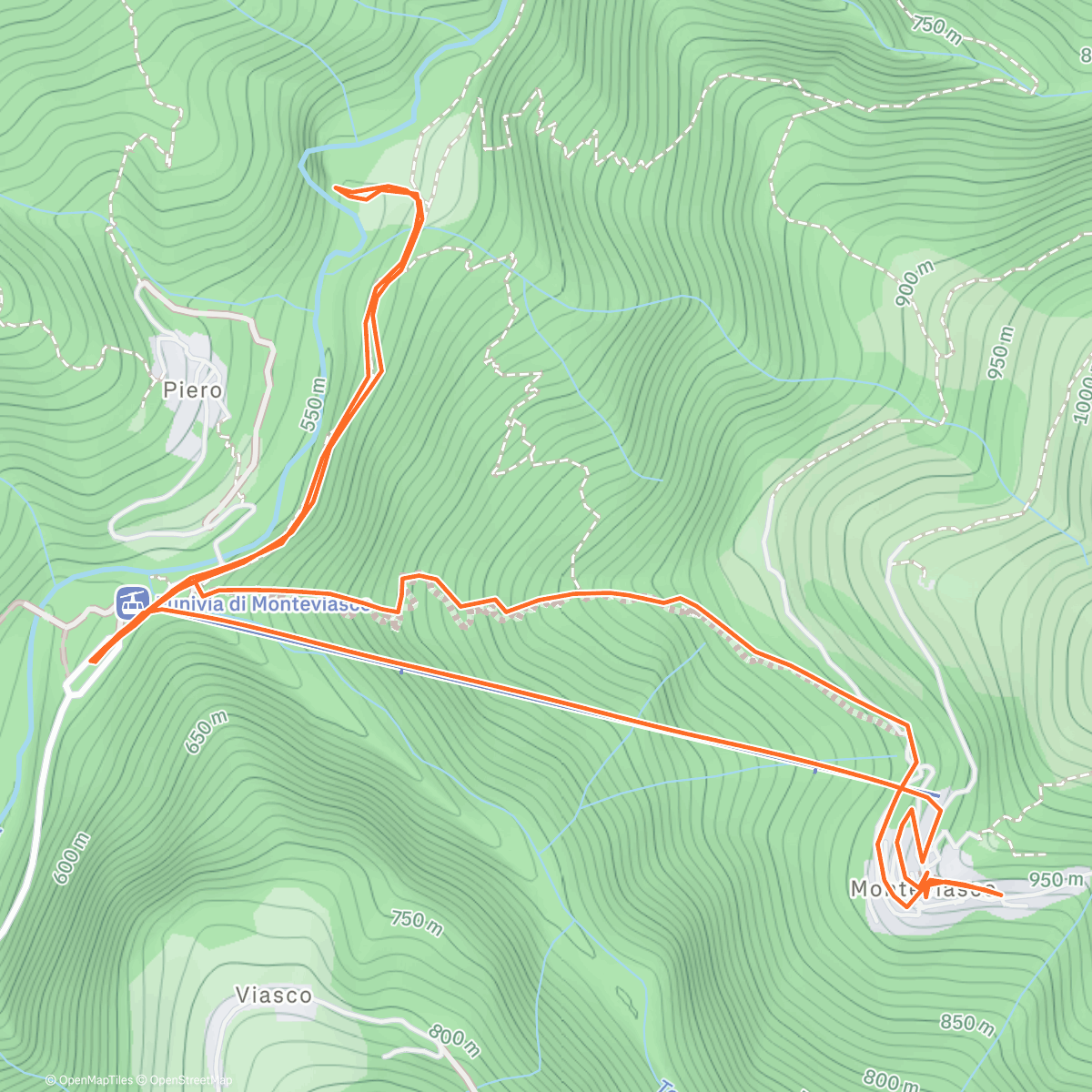 Map of the activity, monteviasco