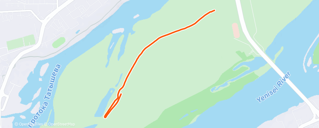 Map of the activity, Вечерний забег