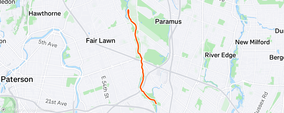 Карта физической активности (Morning Run)