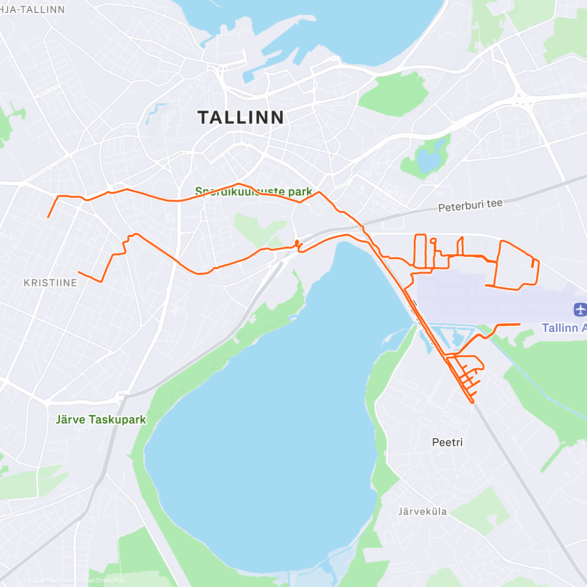 Map of the activity, Long = Valge Clifton 10