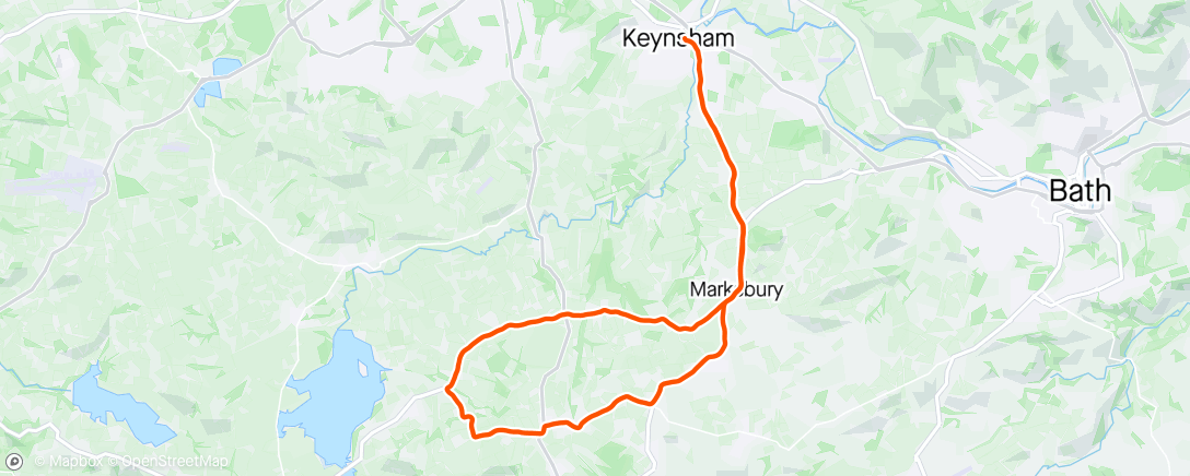 Map of the activity, Sunday Poldark ride