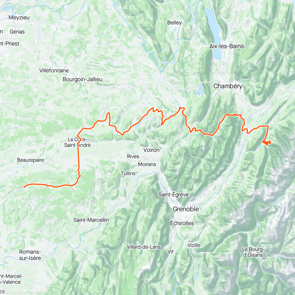 Map of the activity, Stage 6 Dauphine