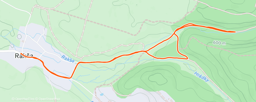 Map of the activity, Morning Run