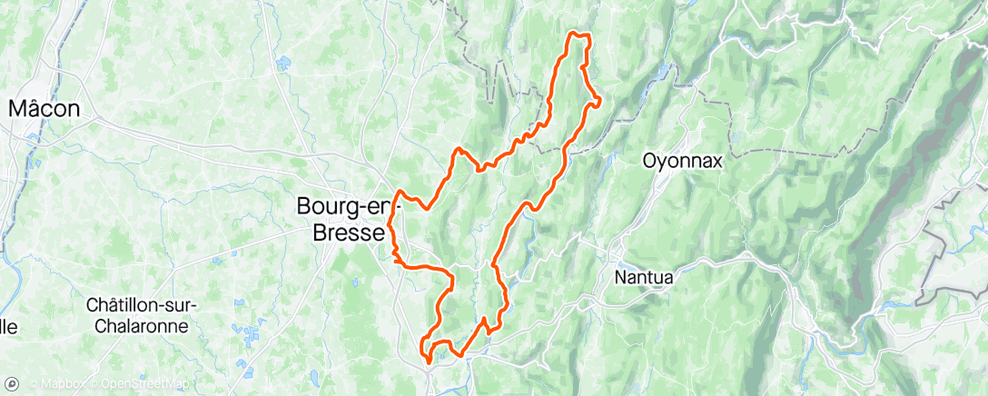 Map of the activity, Cyclo Montagnat 2024